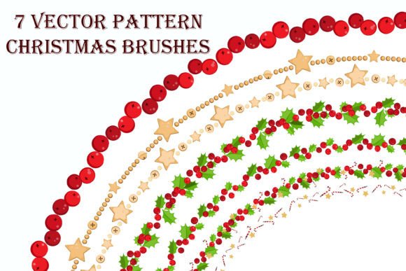 7 Vector Pattern Christmas Brushes Review