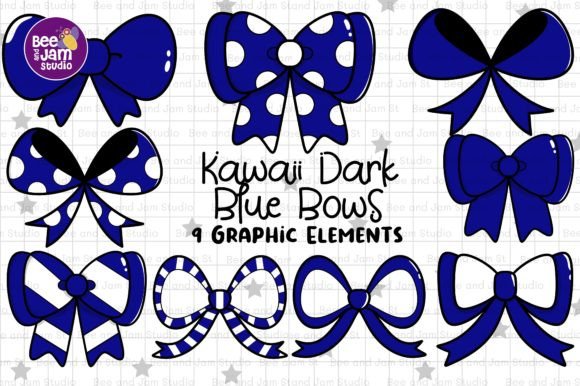 Blue Christmas Bow PNG Cli for Illustrations