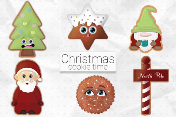 Christmas Cookie Time Illustrations for Branding and Marketing