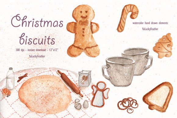 Christmas Cookies Watercolor Clipart Set Review