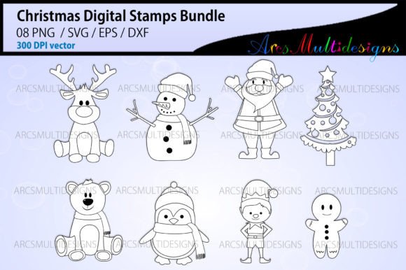 Christmas Digital Stamps for Local Business Branding