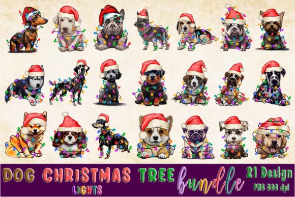 Christmas Dog Clipart Bundle for Festive Illustrations