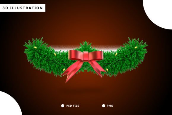 Christmas Garland with Fir Branches Illustration Review