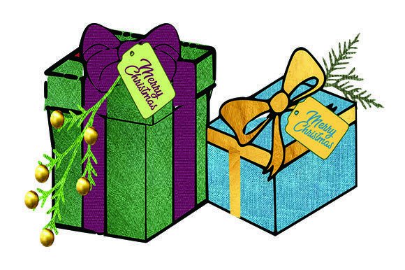 Christmas Gift 1 Illustrations for Local Business Branding