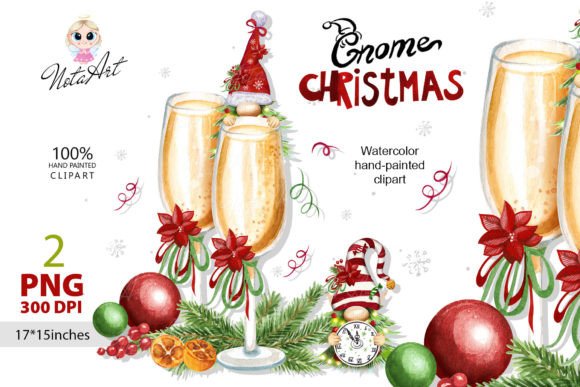 Christmas Gnomes Christmas Trees with Ch Illustrations