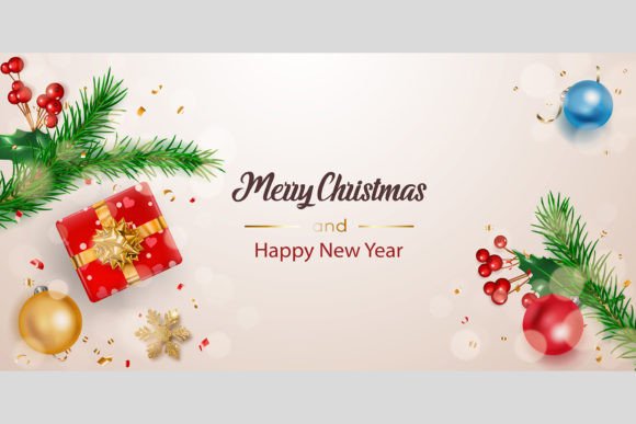 Christmas Illustration with Gift Box for Branding and Marketing