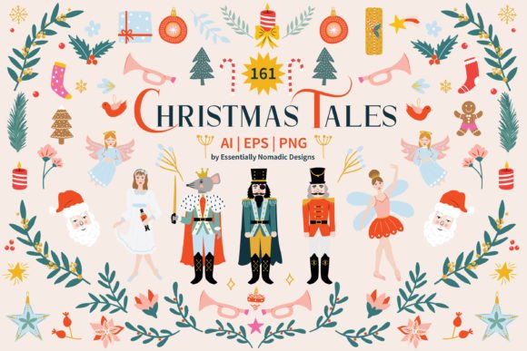 Christmas Nutcracker Clipart for Editorial and Web Design