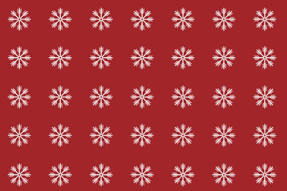 Christmas Red Background with Snowflakes Illustrations