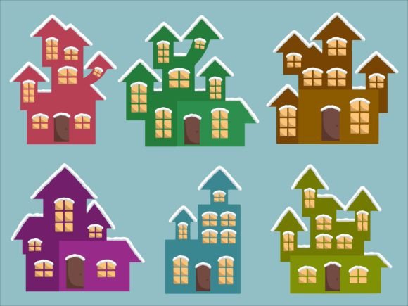 Christmas Snow Winter House Illustration Review