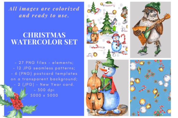 Christmas Winter Collection Illustrations for Festive Design Projects