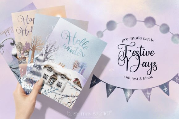 Festive Days Christmas Cards Illustrations