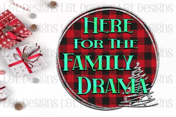 Here for the Family Drama Christmas Illustrations
