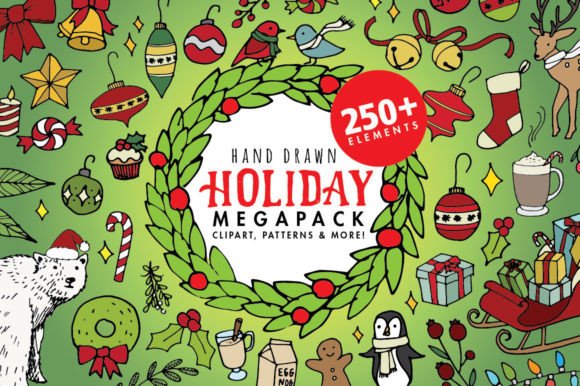 Holiday Christmas Clipart MEGAPACK Illustrations