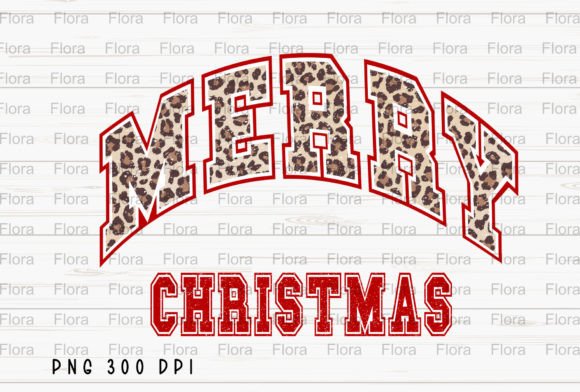 Merry Christmas Leopard Sublimation PNG Illustrations