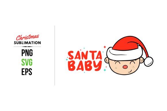 Santa Baby Christmas SVG Design for Branding and Illustrations