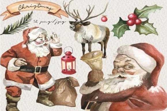 Santa Claus Clipart for Local Business Branding