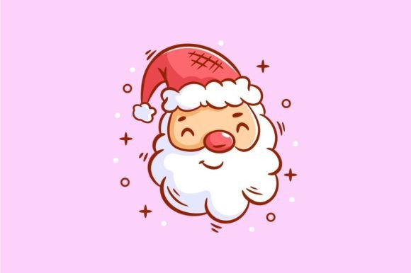 Santa Head Design for Christmas