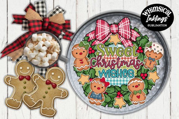 Sweet Christmas Wishes-Gingerbread Illustrations
