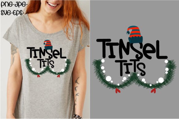 Tinsel Tits Christmas Illustration Review