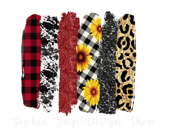 Western Christmas Brush Stroke Backdrop Illustrations